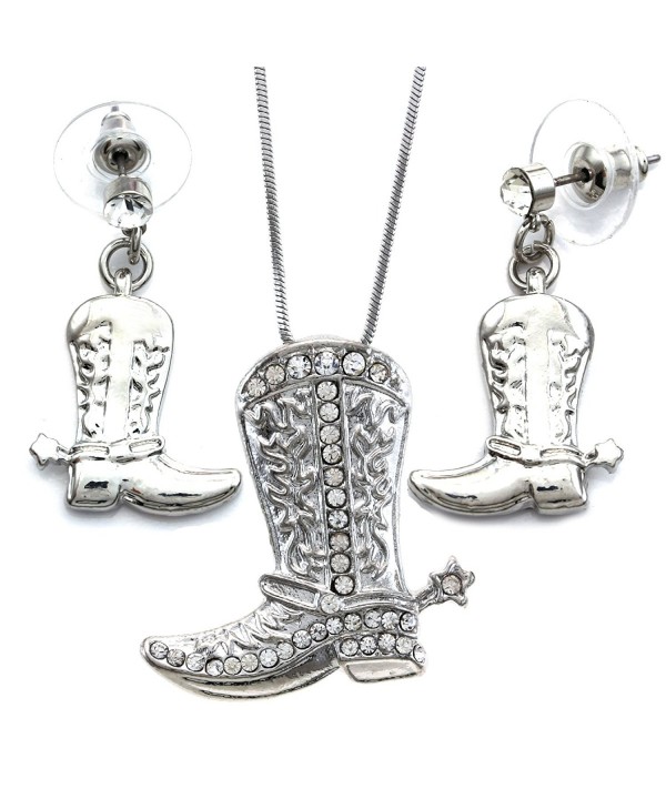 Western Cowgirl Necklace Pendant Earrings