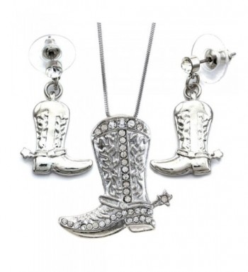 Western Cowgirl Necklace Pendant Earrings