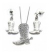 Western Cowgirl Necklace Pendant Earrings