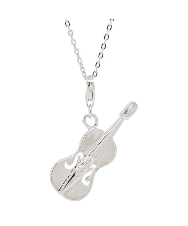 Sterling silver Violin Pendant Necklaces