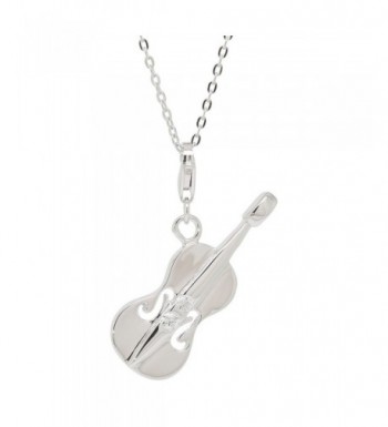 Sterling silver Violin Pendant Necklaces