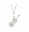 Sterling silver Violin Pendant Necklaces