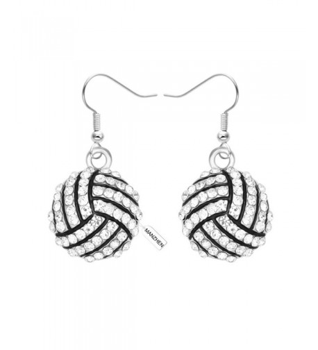 MANZHEN Crystal Volleyball Earrings Fashion