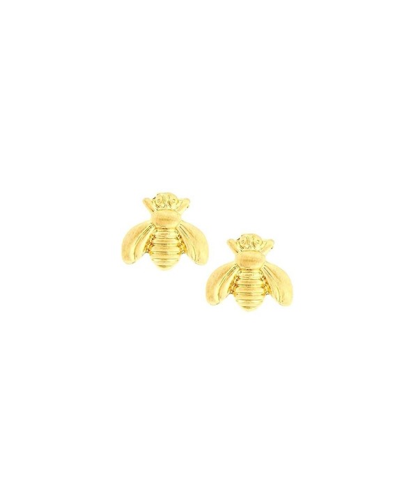 Mini Golden Bee Post Earrings