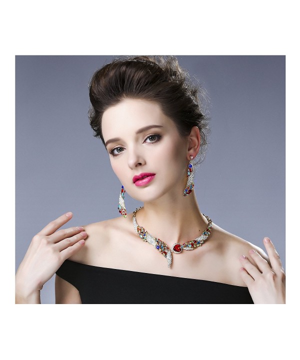 Hamer Crystal Statement Necklace Earrings