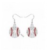 MANZHEN Baseball Softball Crystal Earrings