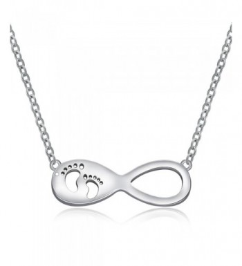 Infinity Necklace Mothers Sterling Footprints