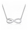 Infinity Necklace Mothers Sterling Footprints