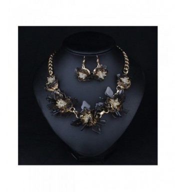 Hamer Flowers Statement Necklace Earrings