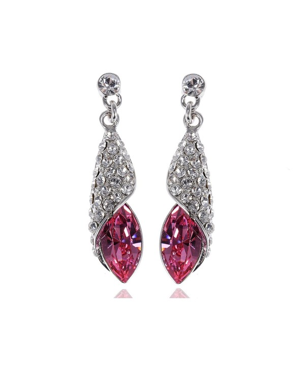 Alilang Silvery Rhinestones Dangle Earrings