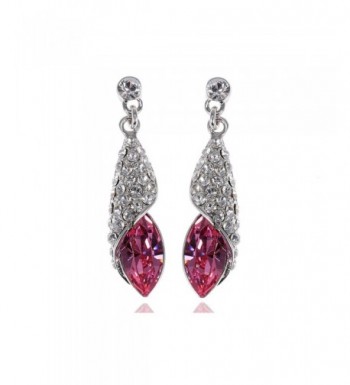 Alilang Silvery Rhinestones Dangle Earrings