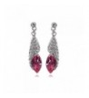 Alilang Silvery Rhinestones Dangle Earrings