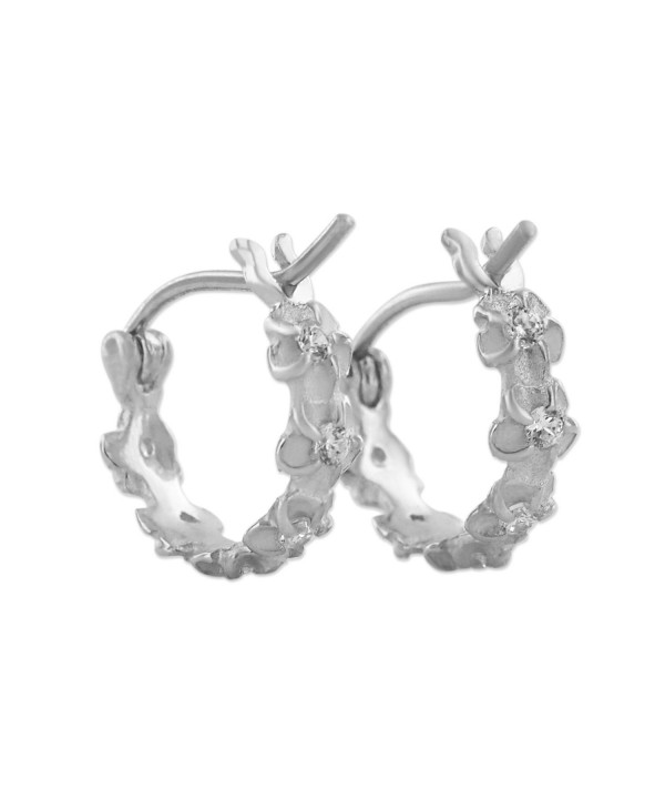 Sterling Silver Tiny Plumeria Earrings Sterling Silver Tiny Plumeria Earrings