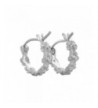 Sterling Silver Tiny Plumeria Earrings