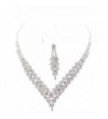 Crystal Bridesmaid Evening Necklace Earring