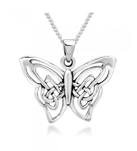 Sterling Silver Butterfly Pendant Necklace