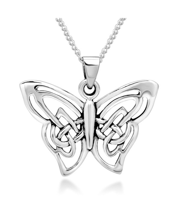 Sterling Silver Butterfly Pendant Necklace