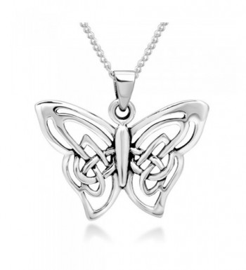 Sterling Silver Butterfly Pendant Necklace