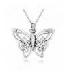 Sterling Silver Butterfly Pendant Necklace