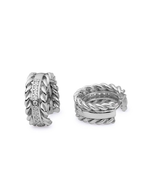 Sterling Silver Zirconia Decorative Earrings Sterling Silver Zirconia Decorative Earrings
