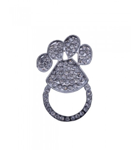 Eyeglass Holder Brooch Print Rhinestones