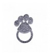 Eyeglass Holder Brooch Print Rhinestones