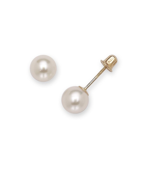 Solid Freshwater Cultured Screw back Earrings