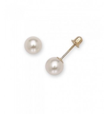 Solid Freshwater Cultured Screw back Earrings