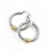 Glamouresq Two Tone Rhodium Plated Earrings