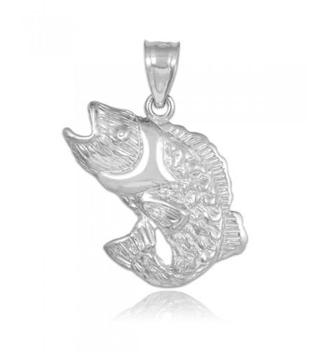 925 Sterling Silver Bass Pendant
