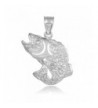 925 Sterling Silver Bass Pendant
