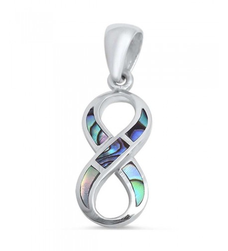 Abalone Infinity Sterling Silver Pendant