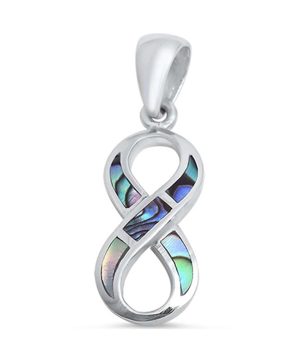 Abalone Infinity Sterling Silver Pendant