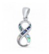 Abalone Infinity Sterling Silver Pendant