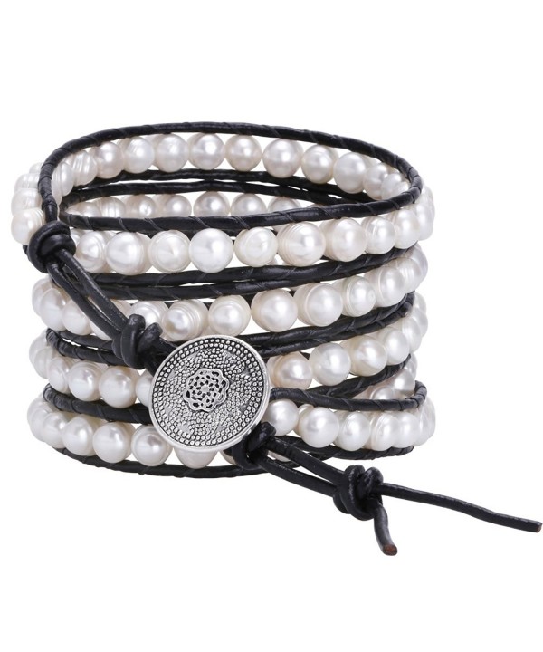 Aobei Cultured Freshwater Bracelet Leather