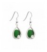 Irish Claddagh Earrings Green Solvar