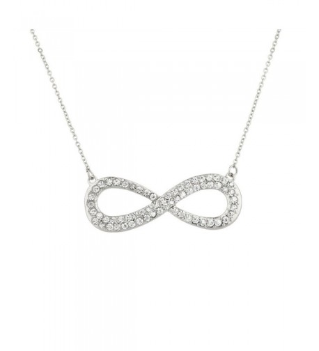 Lux Accessories Crystal Infinity Necklace