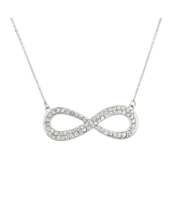 Lux Accessories Crystal Infinity Necklace