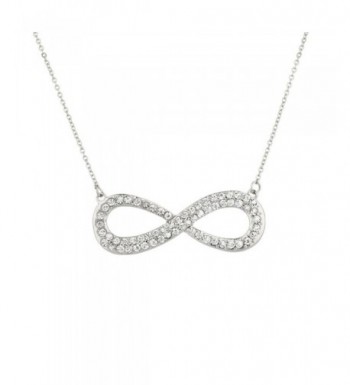 Lux Accessories Crystal Infinity Necklace