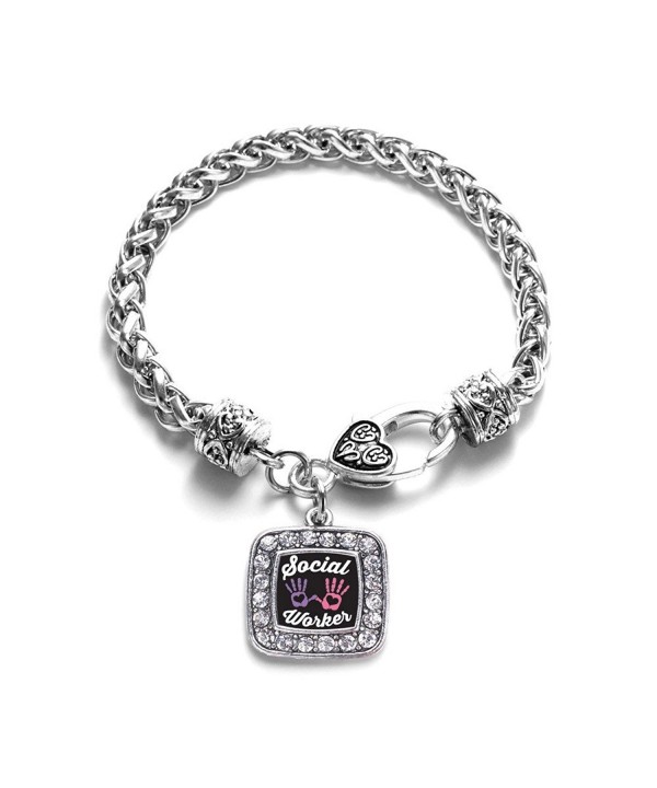 Social Classic Silver Crystal Bracelet