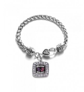 Social Classic Silver Crystal Bracelet