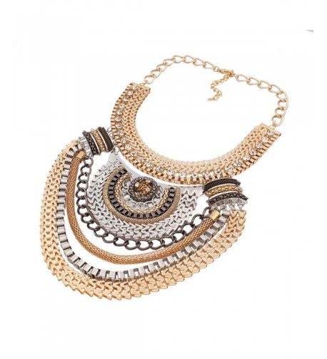 Ethnic Colorful Multiple Statement Necklace