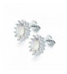 VOLUKA White Plated Earrings Zirconia