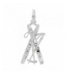 Rembrandt Charms Skis Sterling Silver