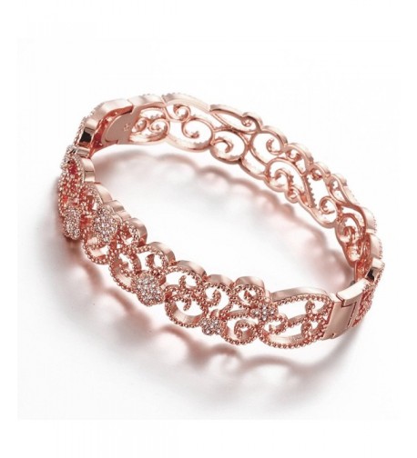 Hanie Carved Bangle Bracelet Crystal