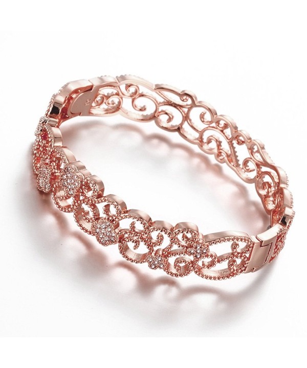 Hanie Carved Bangle Bracelet Crystal