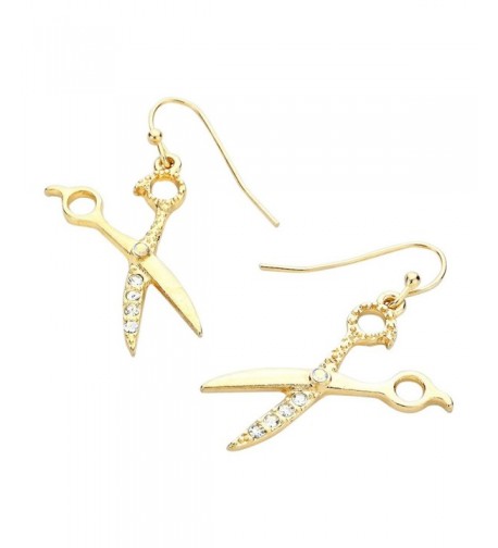 Liavys Scissors Fashionable Earrings Sparkling