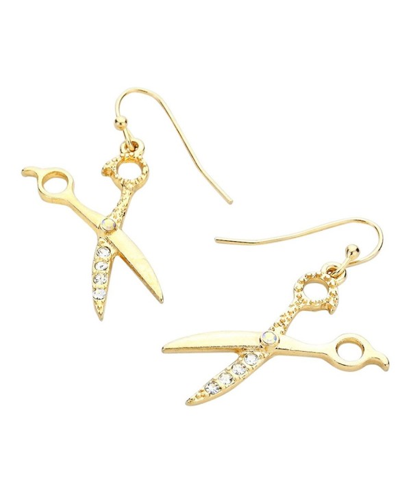 Liavys Scissors Fashionable Earrings Sparkling