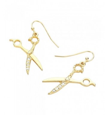 Liavys Scissors Fashionable Earrings Sparkling