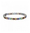 Plated Gemstone Round Cut Tennis Bracelet